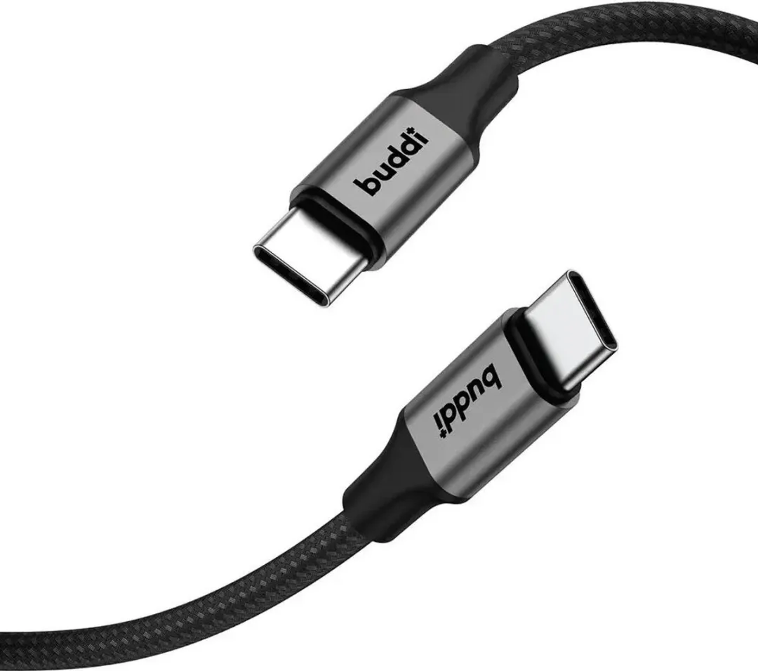 Buddi Flex Duo Pack USB-C Kabel 60W 2M - Zwart