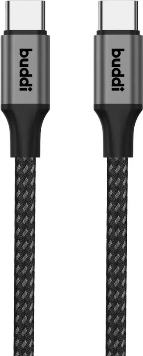 Buddi Flex Duo Pack USB-C Kabel 60W 2M - Zwart