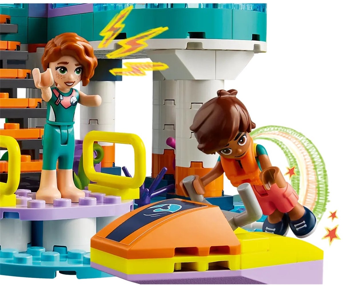 LEGO Friends Reddingscentrum op zee Dieren Speelgoed, Mini Poppetjes en Dierenarts Set - 41736