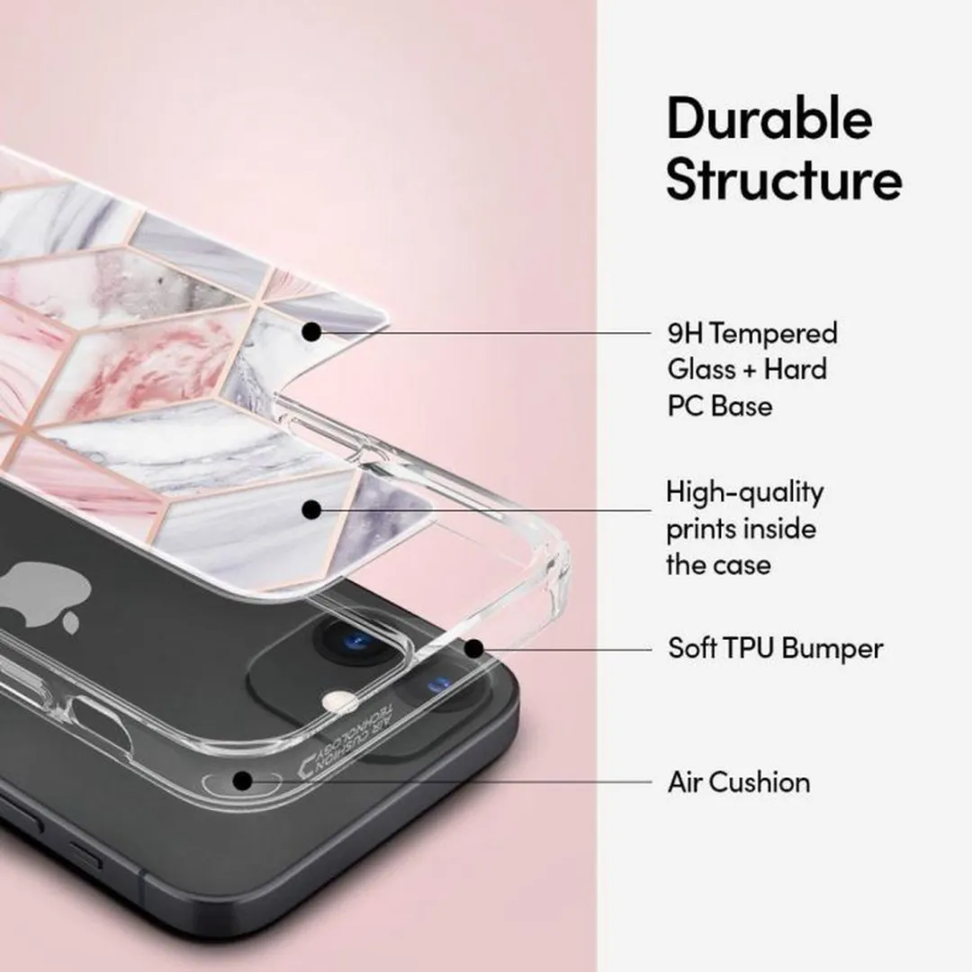 Spigen Cecile TPU Air Cushion Hoesje iPhone 12 Mini - Roze - ACS01782 - afbeelding 6 van 6