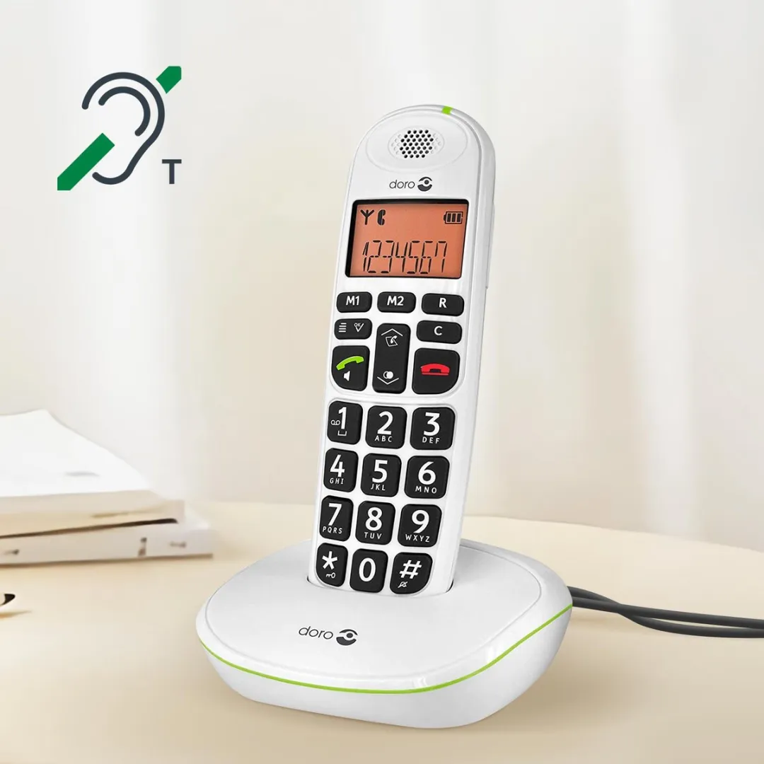 Doro PhoneEasy 100W Duo DECT Telefoon - 2 Handsets - Wit