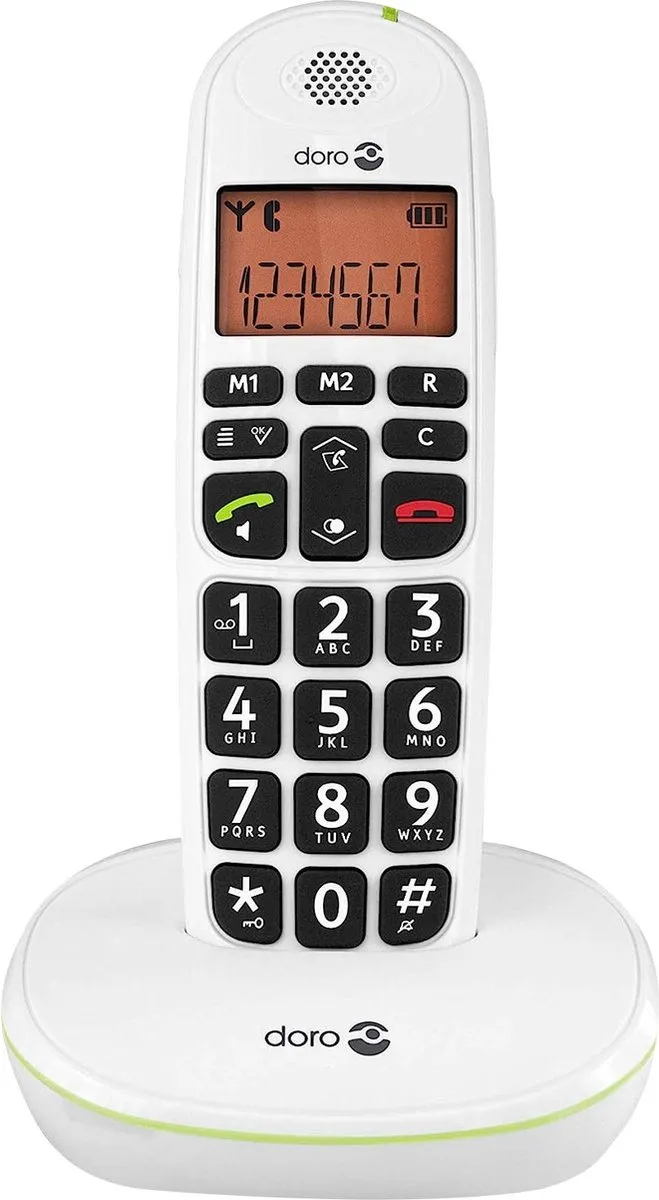 Doro PhoneEasy 100W Duo DECT Telefoon - 2 Handsets - Wit