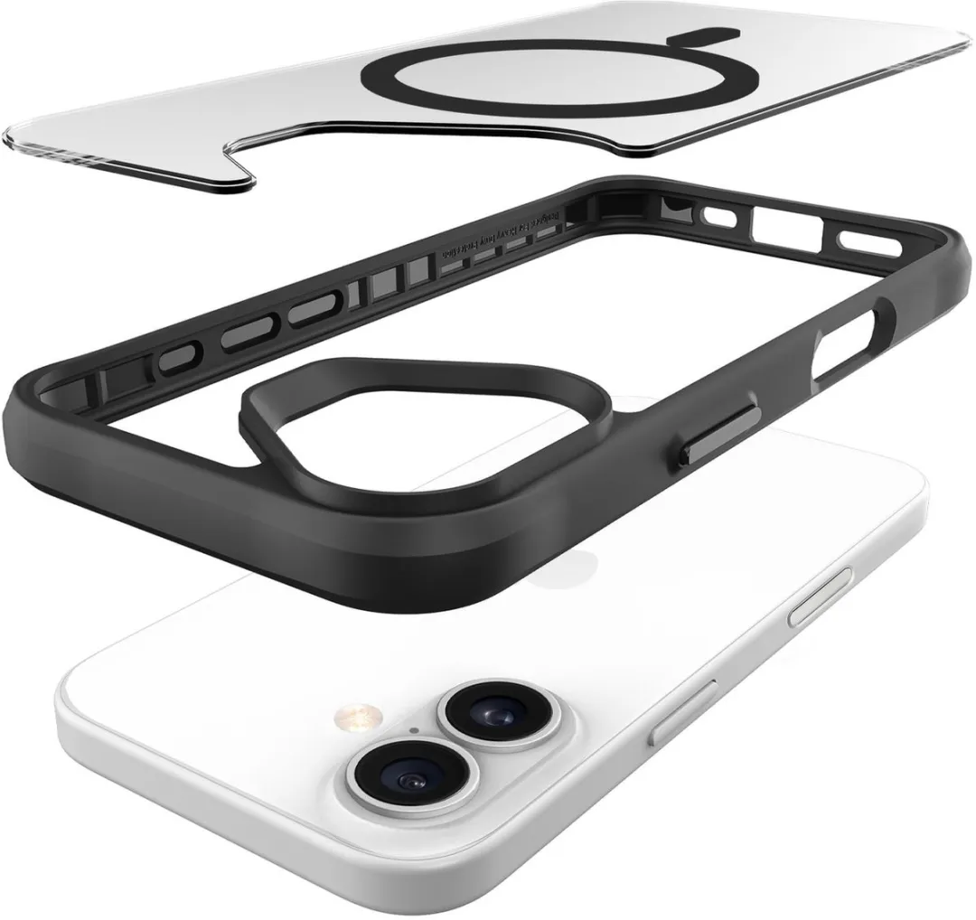Buddi Hybrid Hoesje iPhone 17 - MagSafe - Transparant Zwart