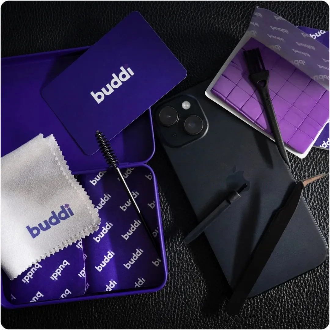 Buddi Fresh Complete Telefoon Schoonmaakset - Paars