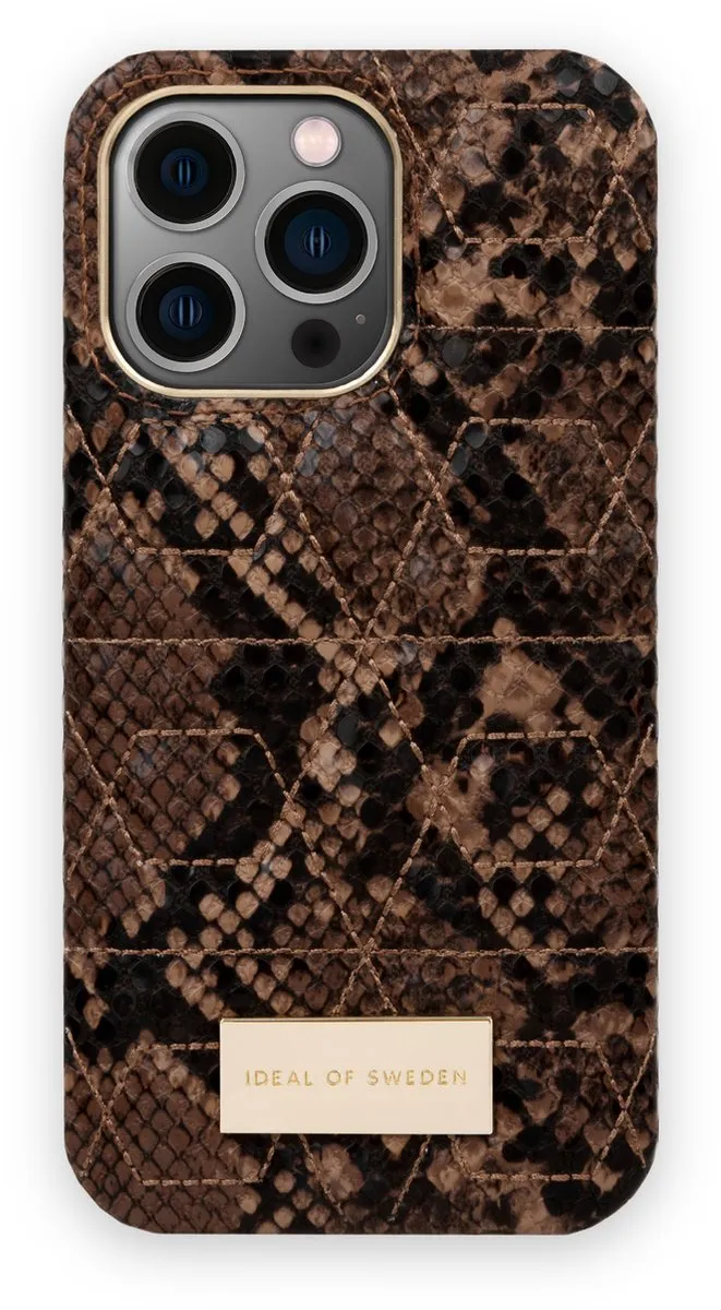 iDeal of Sweden Fashion Case Atelier iPhone 13 Pro Black Croco