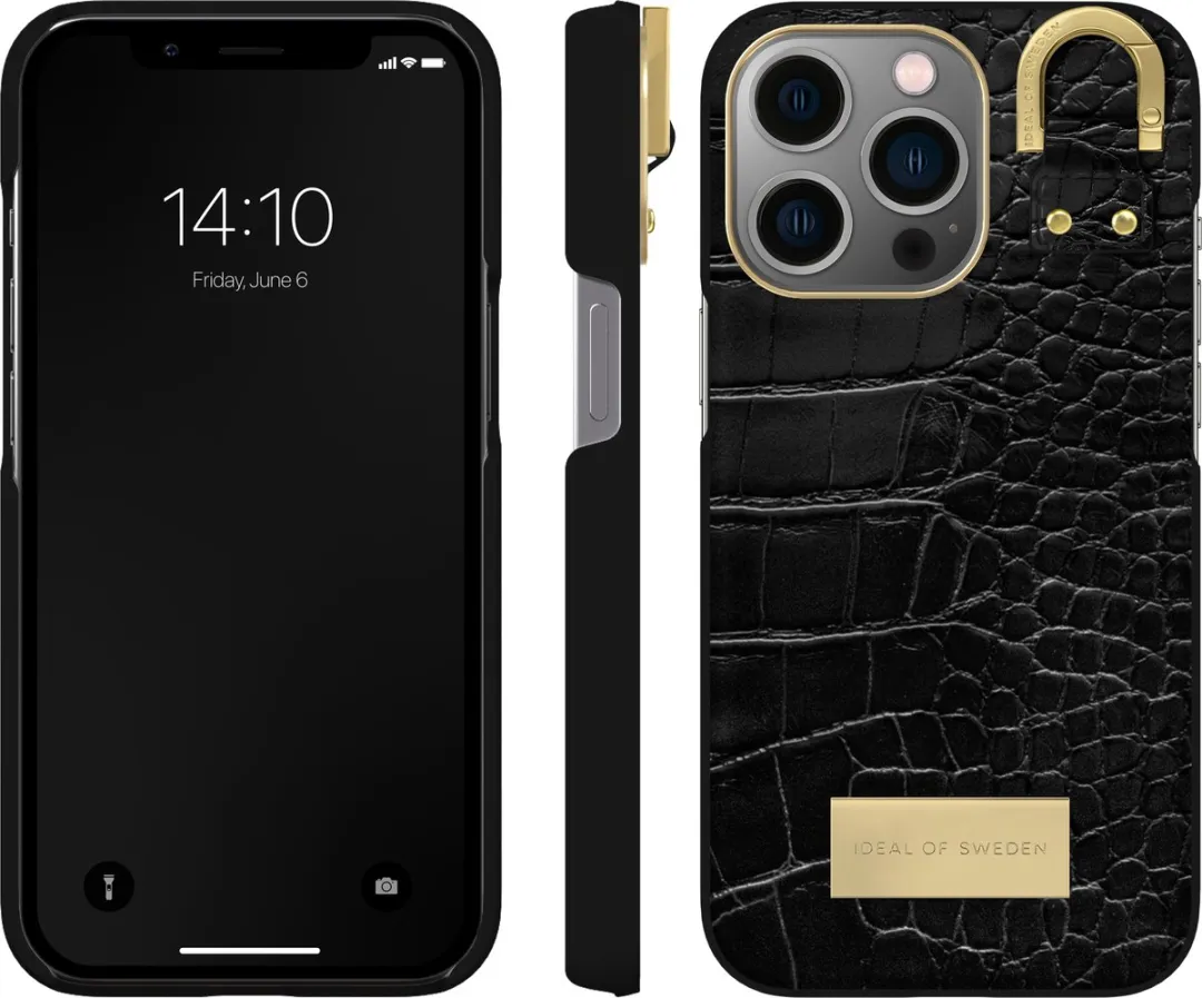 iDeal of Sweden Fashion Case Atelier iPhone 13 Pro Black Croco - IDACSS22-I2161P-334