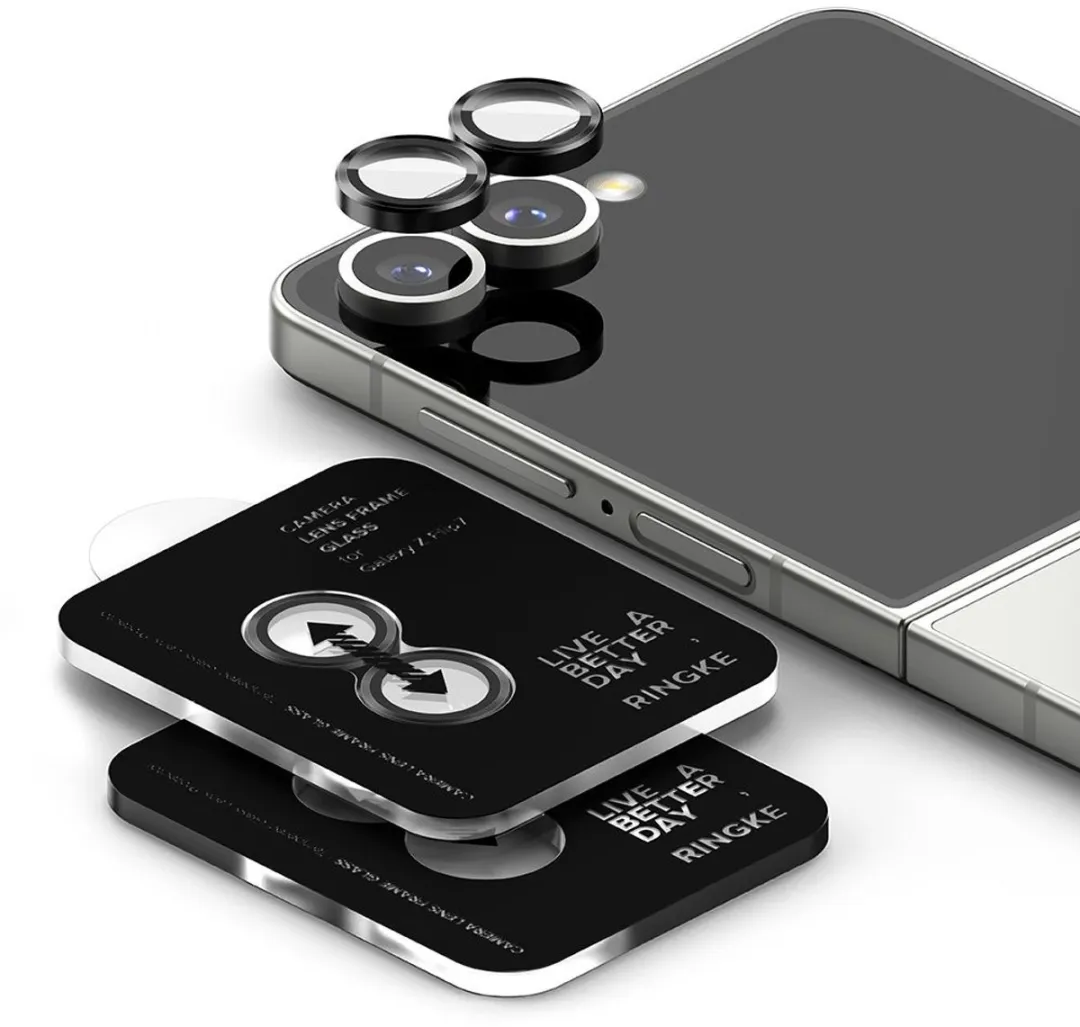 Ringke Camera Lens Frame Glas - Samsung Galaxy Z Flip 7 - 2 Stuks - Zwart