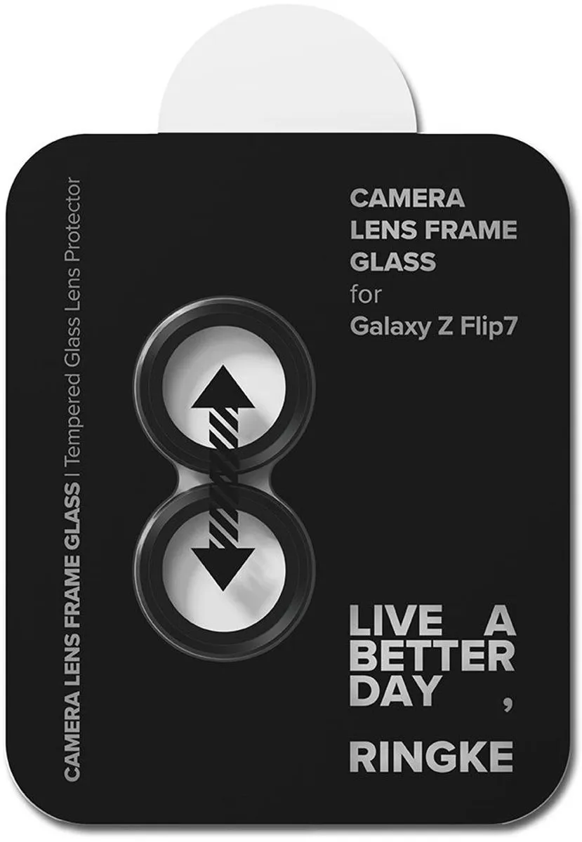 Ringke Camera Lens Frame Glas - Samsung Galaxy Z Flip 7 - 2 Stuks - Zwart - afbeelding 6 van 6