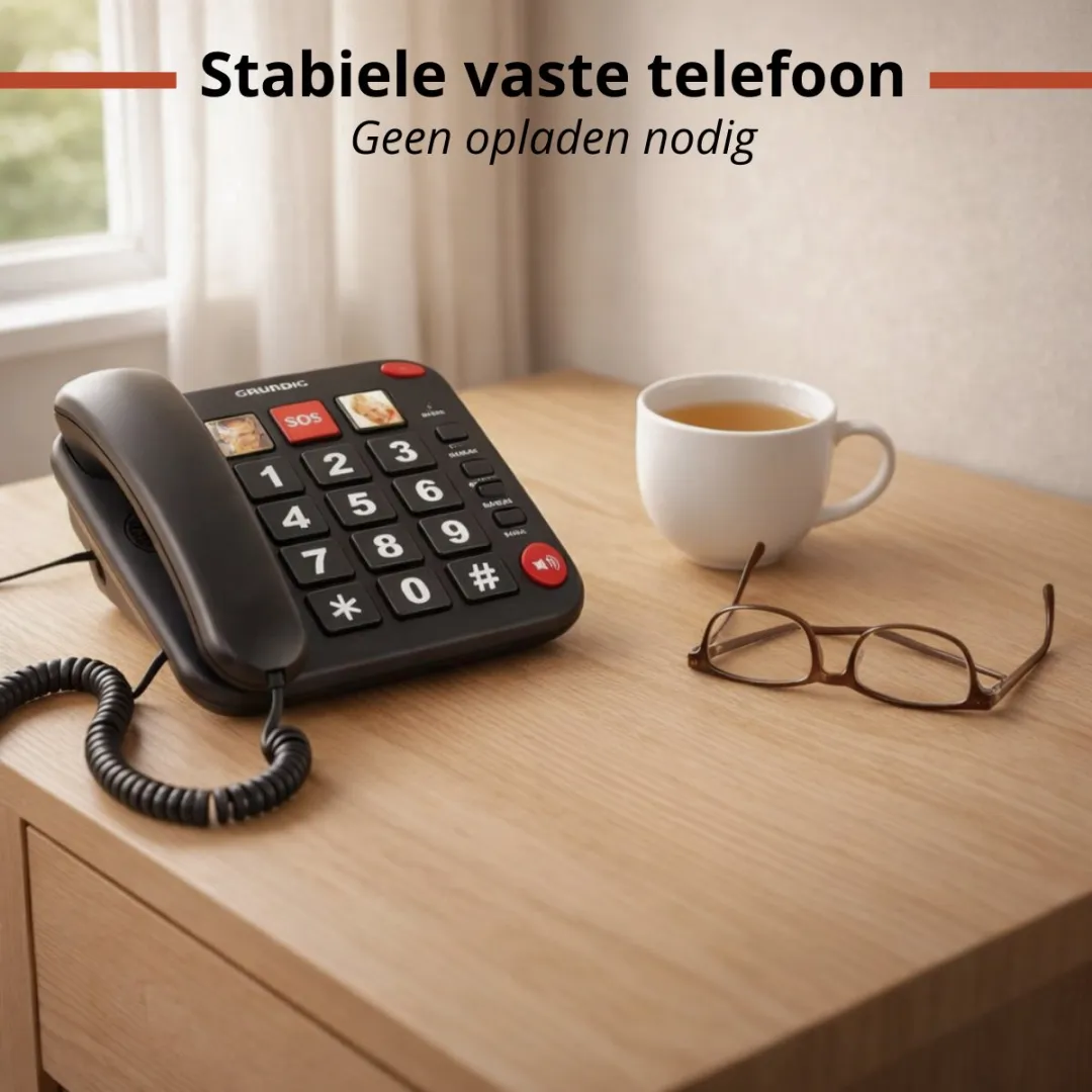Grundig Senioren Telefoon 8711252503929 - Zwart