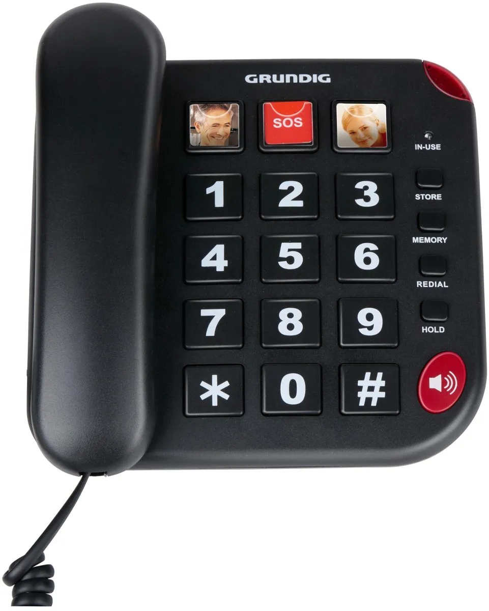 Grundig Senioren Telefoon 8711252503929 - Zwart