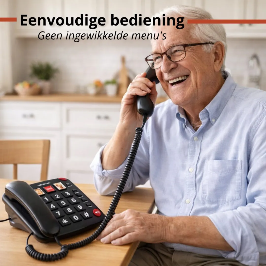Grundig Senioren Telefoon 8711252503929 - Zwart