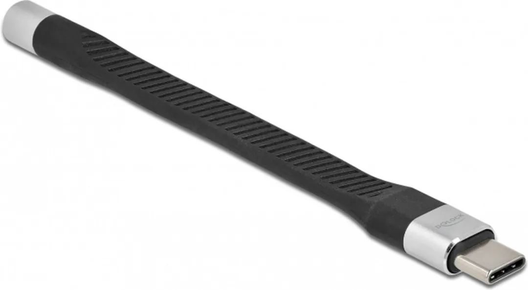 Delock USB Type-C naar Stereo Kabel 10cm - Zwart/Zilver