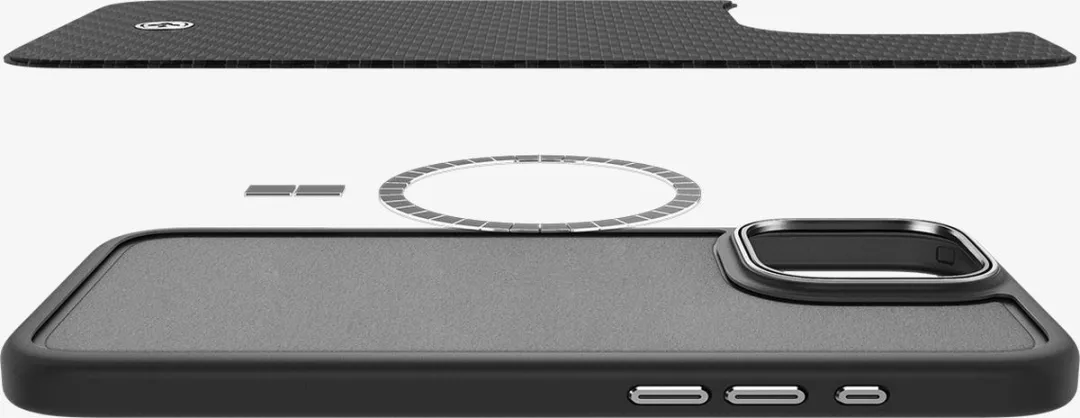 Spigen Enzo Aramid Hoesje iPhone 16 Pro Max - Matte Zwart Zilver