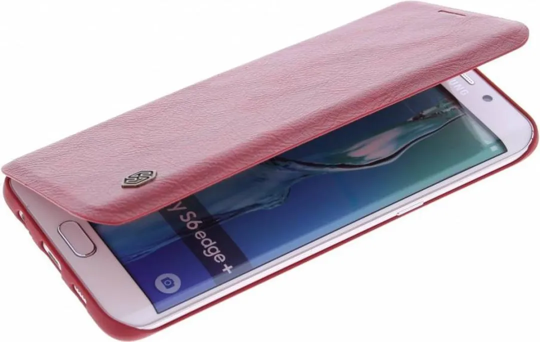 Nillkin Qin Leather Hoes S6 Edge+ - Rood - afbeelding 4 van 5