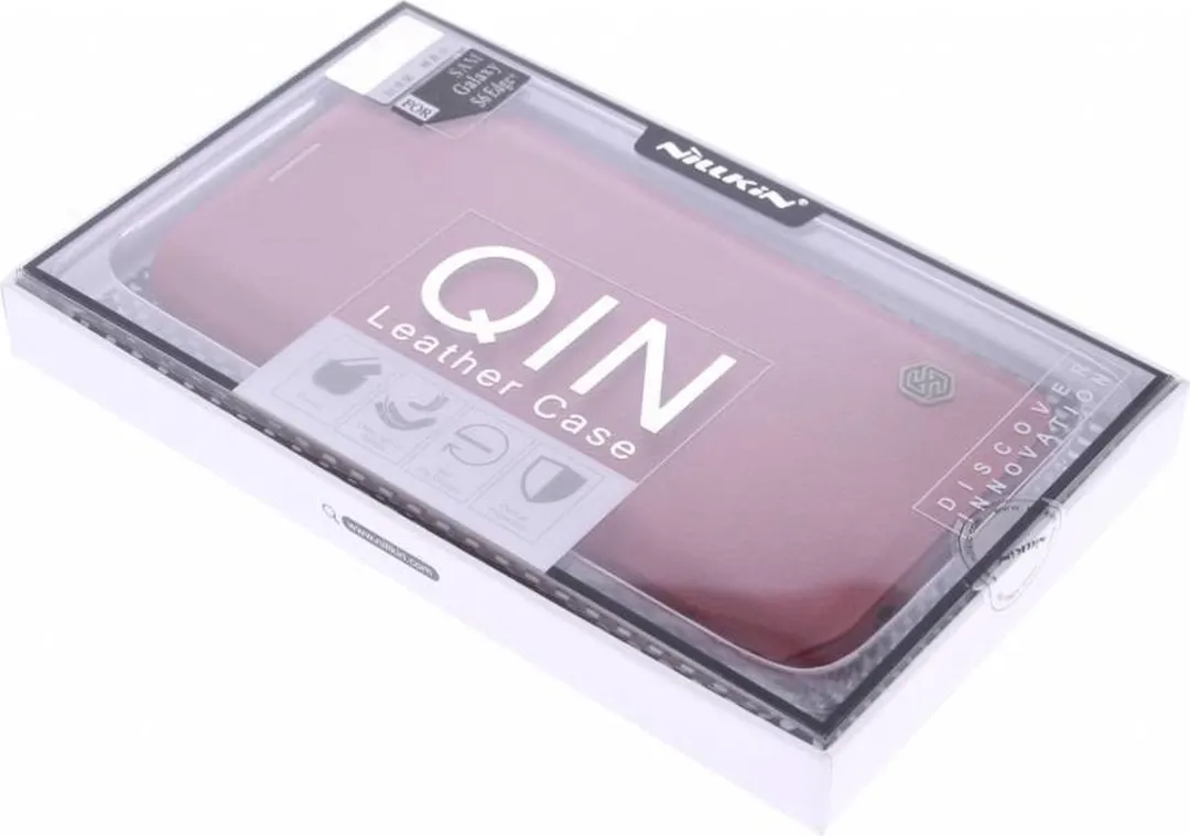 Nillkin Qin Leather Hoes S6 Edge+ - Rood - afbeelding 5 van 5