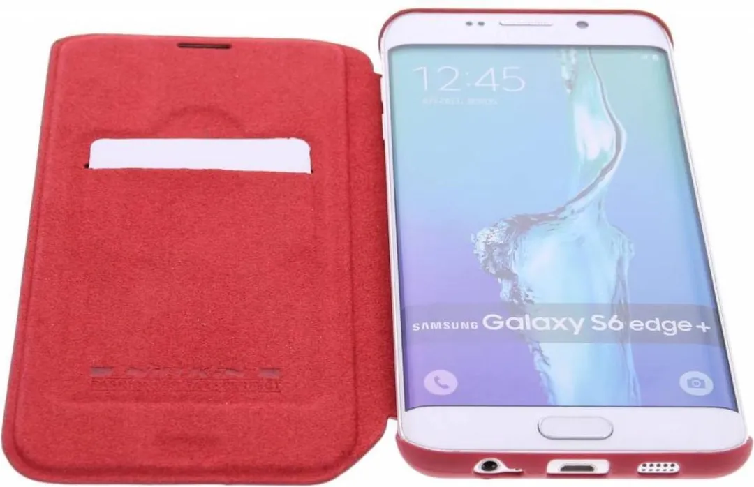 Nillkin Qin Leather Hoes S6 Edge+ - Rood - afbeelding 2 van 5