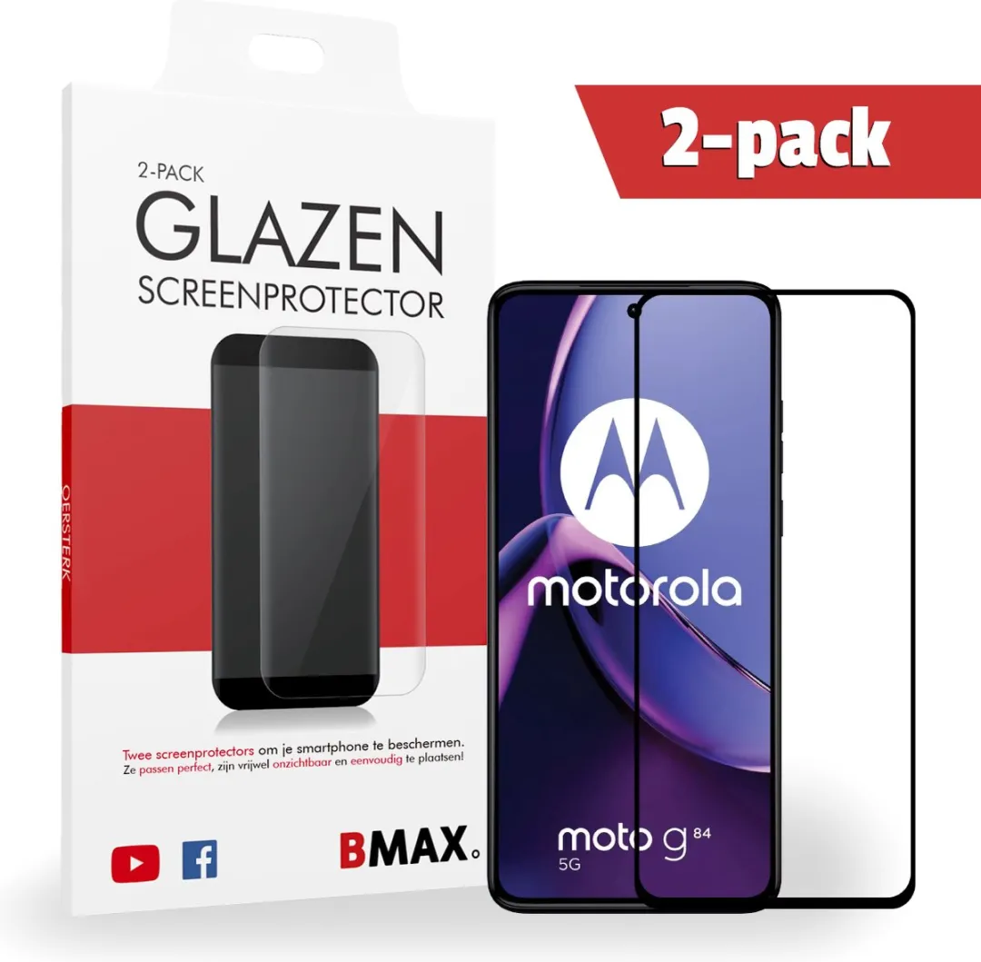BMAX Screenprotector Motorola Moto G84 2 Stuks