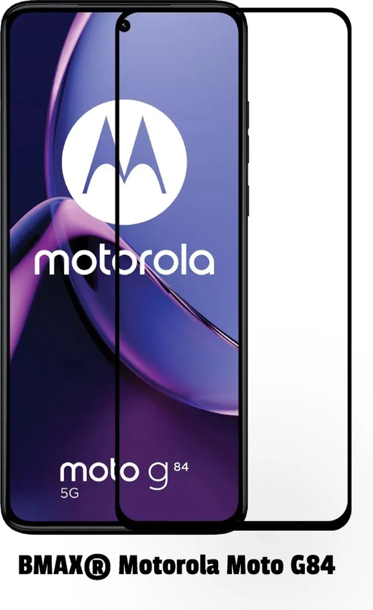 BMAX Screenprotector Motorola Moto G84 2 Stuks - Full Cover Zwart
