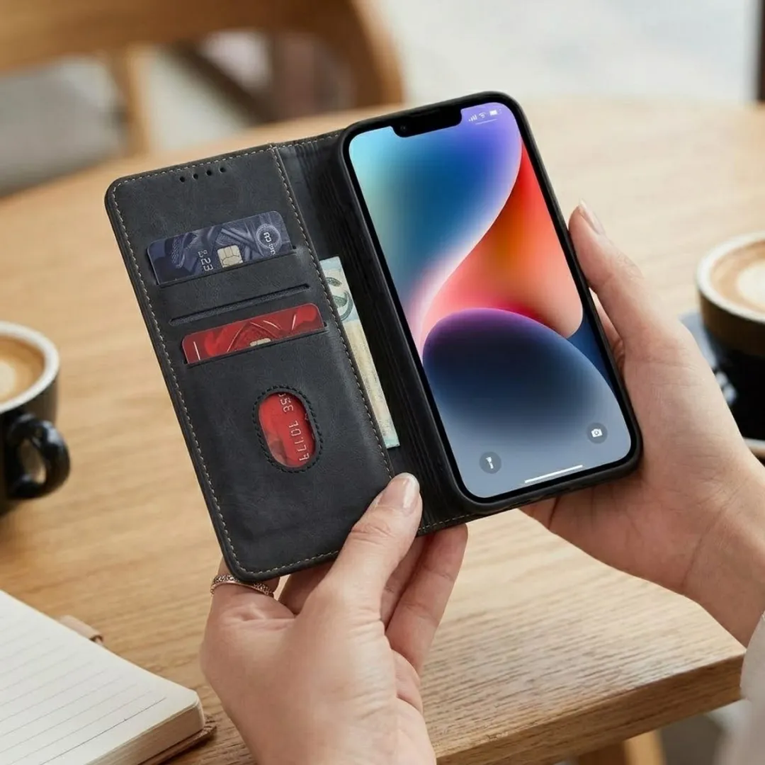 NUVEX Wallet Hoesje iPhone 14 Plus - Zwart