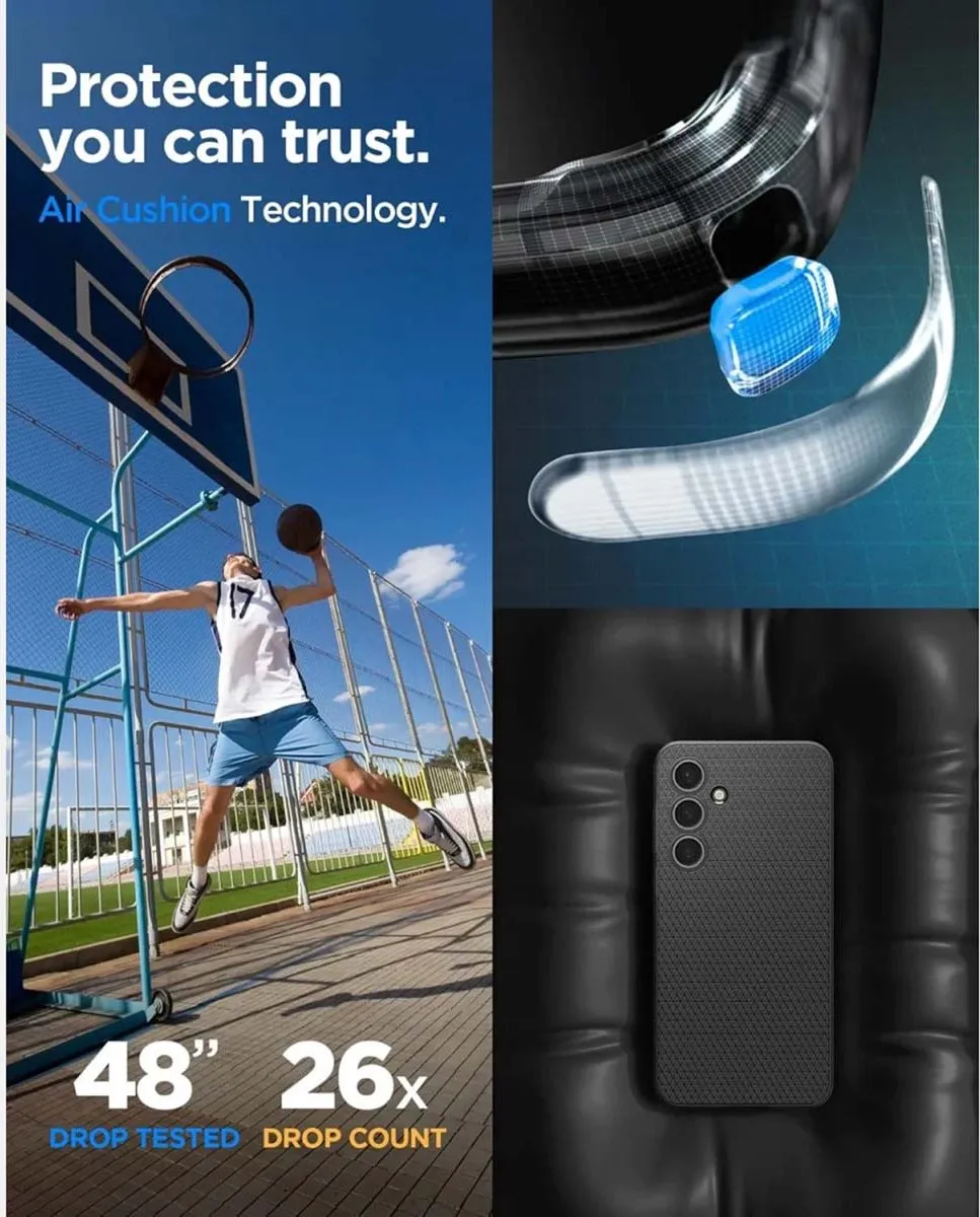 Spigen Liquid Air Hoesje ACS08618 - Samsung Galaxy S24 FE - Matte Zwart