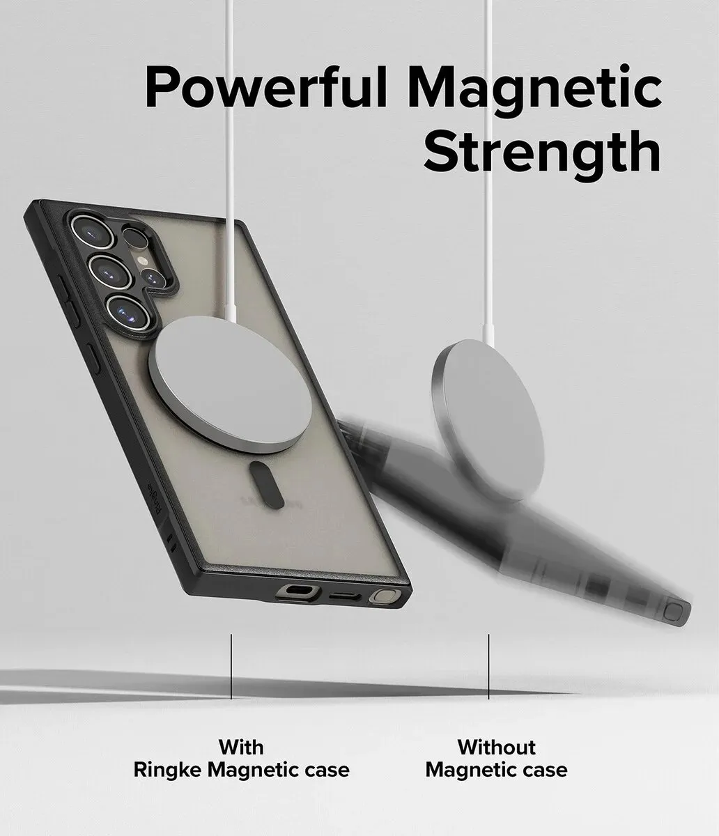 Ringke Fusion Bold Magnetic Hoesje Samsung Galaxy S25 Ultra - Zwart