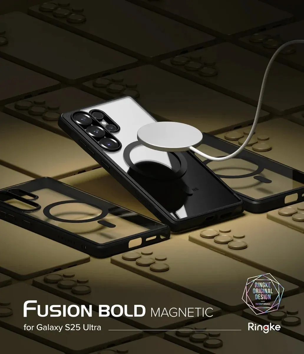 Ringke Fusion Bold Magnetic Hoesje Samsung Galaxy S25 Ultra - Zwart