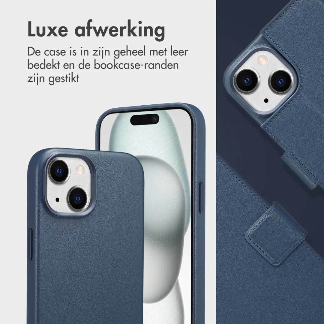 Accezz Hoesje iPhone 15 Nightfall Blue - 3 Pasjes - MagSafe