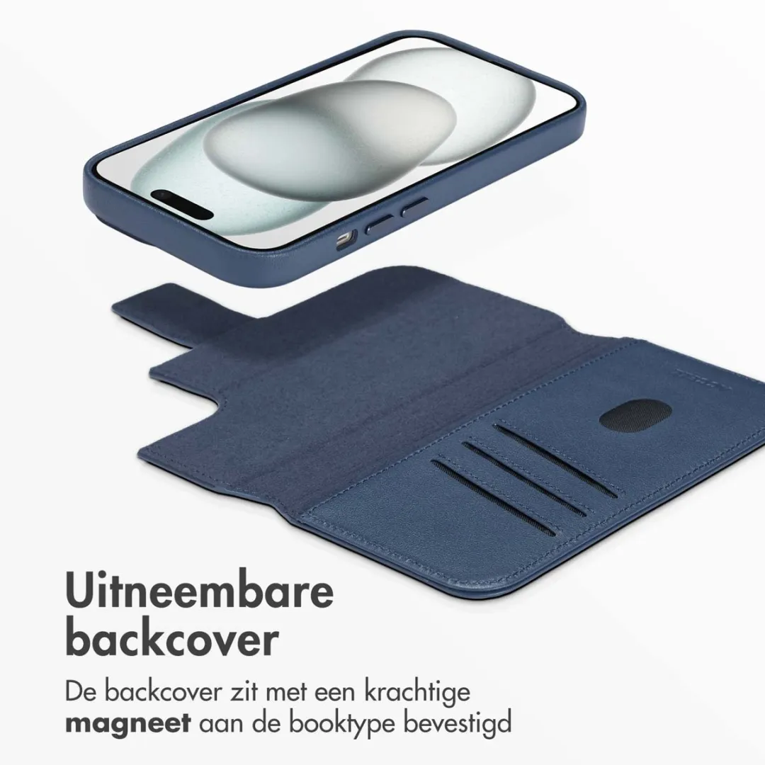 Accezz Hoesje iPhone 15 Nightfall Blue - 3 Pasjes - MagSafe
