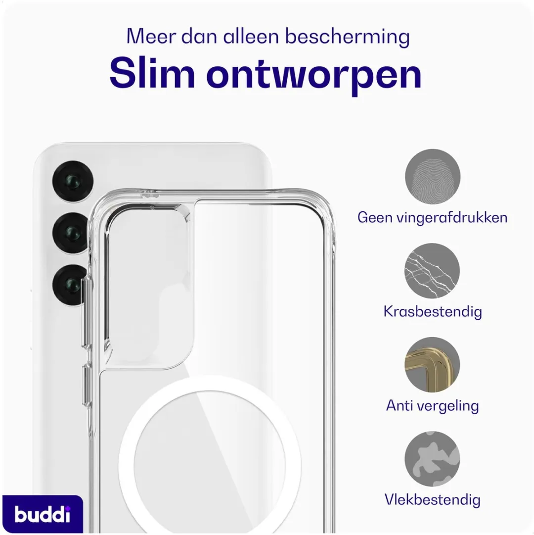 Buddi Core Hoesje Samsung Galaxy A35 - MagSafe - Transparant