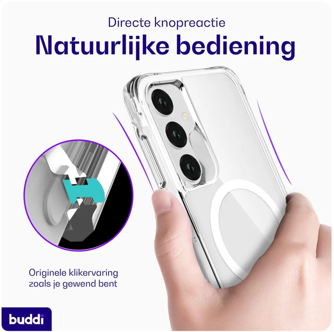 Buddi Core Hoesje Samsung Galaxy A35 - MagSafe - Transparant