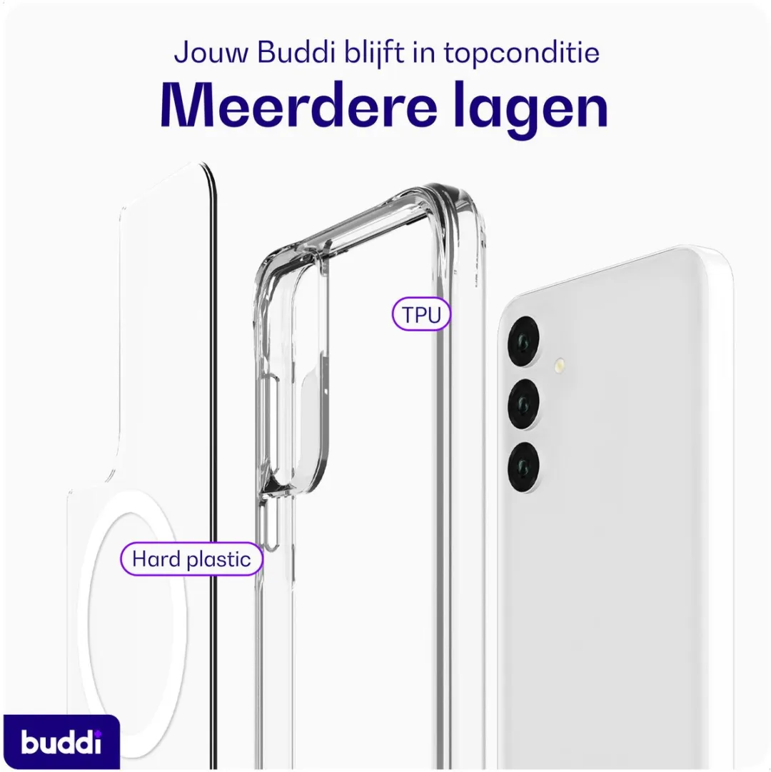 Buddi Core Hoesje Samsung Galaxy A35 - MagSafe - Transparant