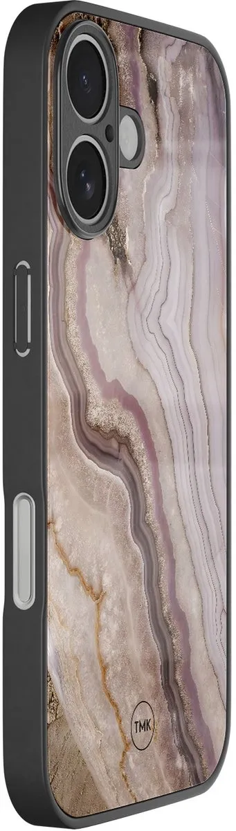 Casevibes iPhone 17 Hoesje - Roze Marmer - TPU Glossy