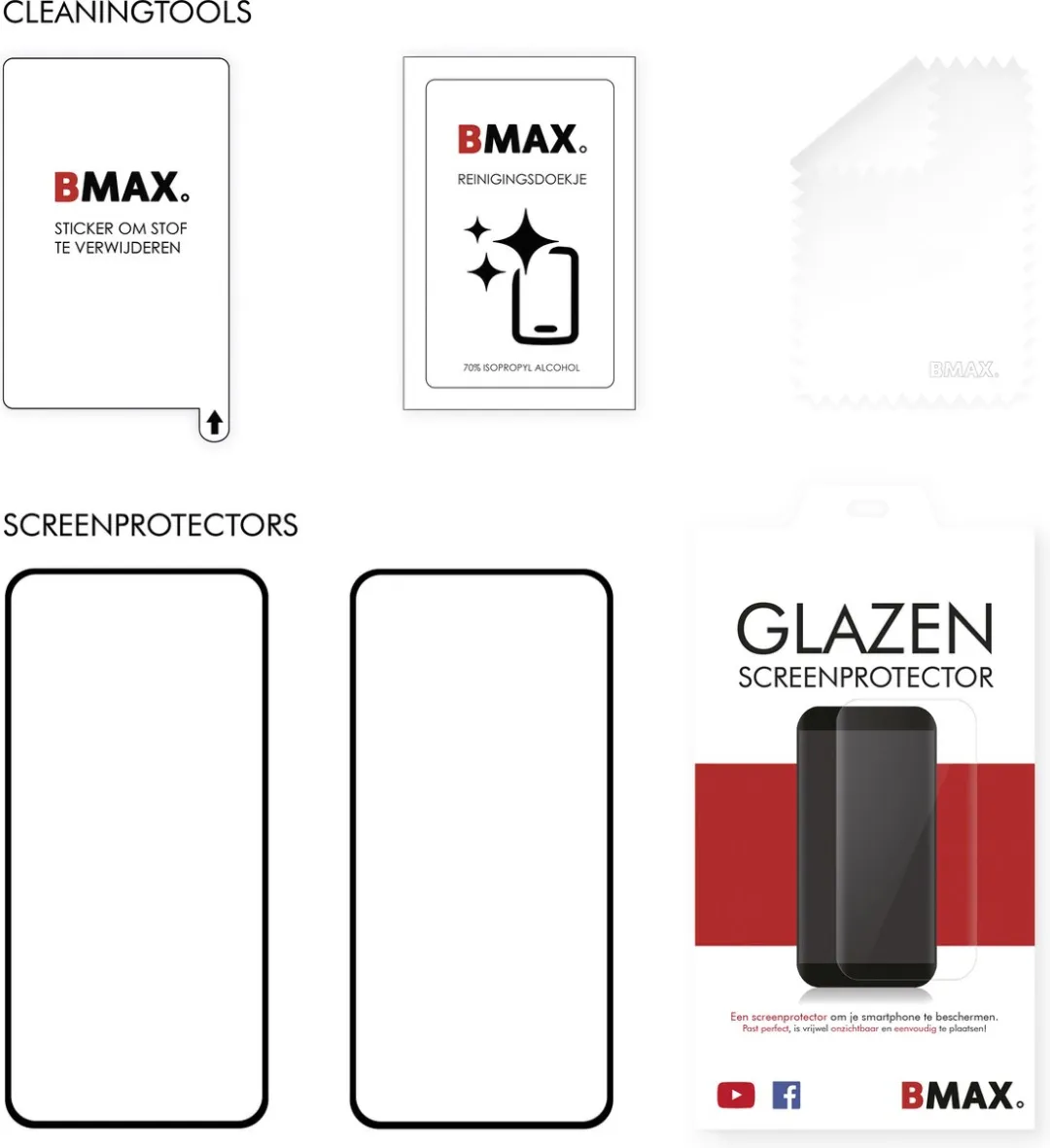 BMAX Screenprotector Samsung Galaxy S23 FE - 2 Stuks