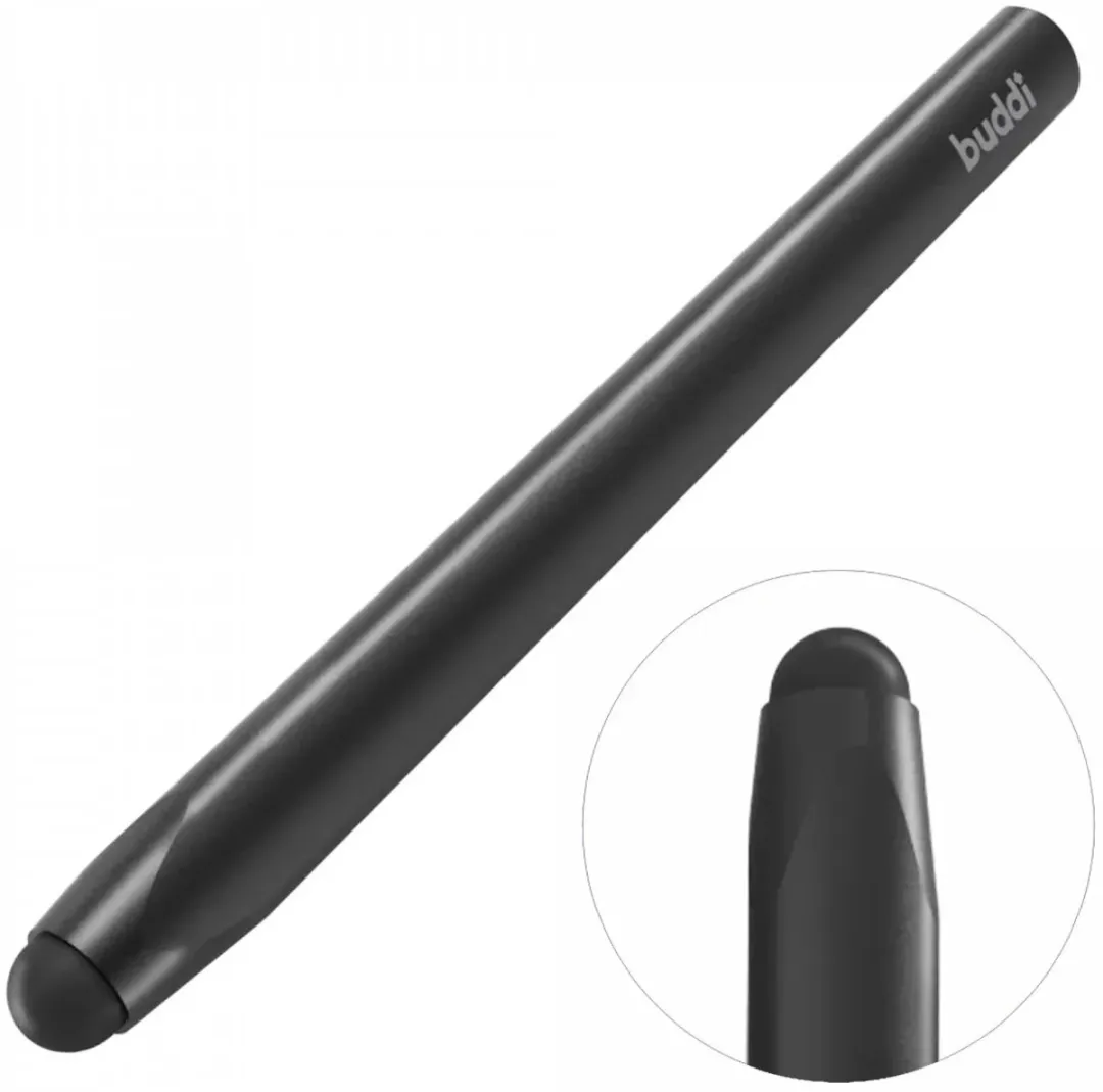 Buddi Class Stylus Pen - Universeel - Luxueus design - 15 gram - Zachte punt - Geschikt Voor o.a. Tekenen - Geschikt voor Tablet, E-reader, Telefoon en iPad - Zwart