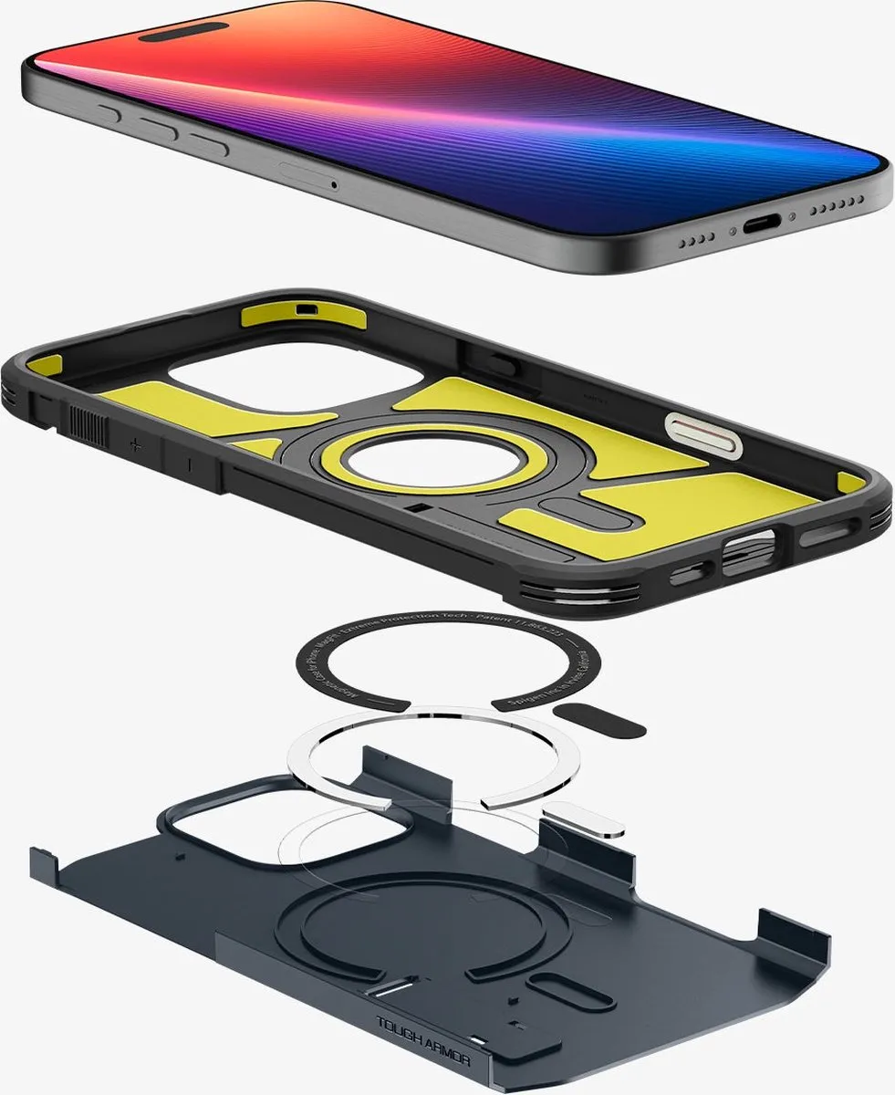 Spigen Tough Armor T MagFit Hoesje iPhone 16 Pro Max - Transparent