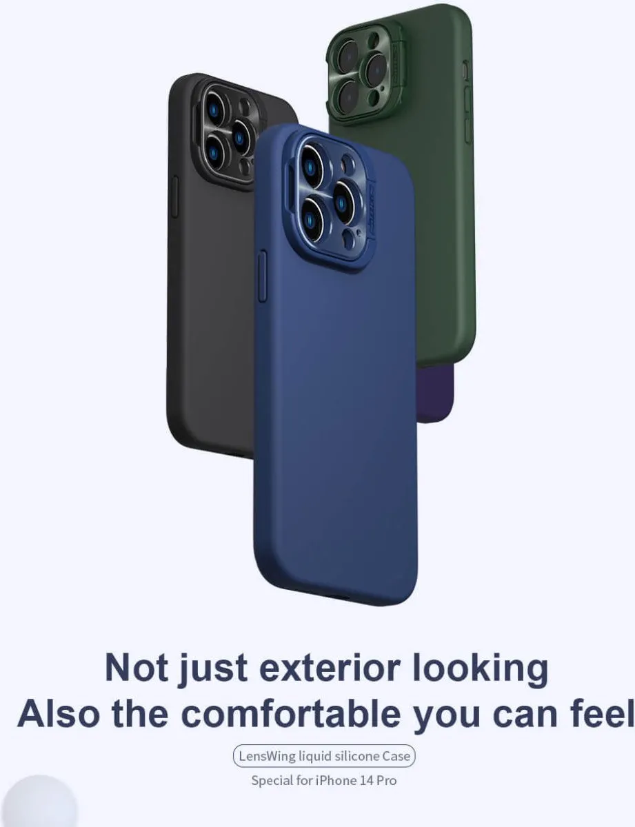 Nillkin Lens Wing iPhone 14 Pro Hoesje - Blauw