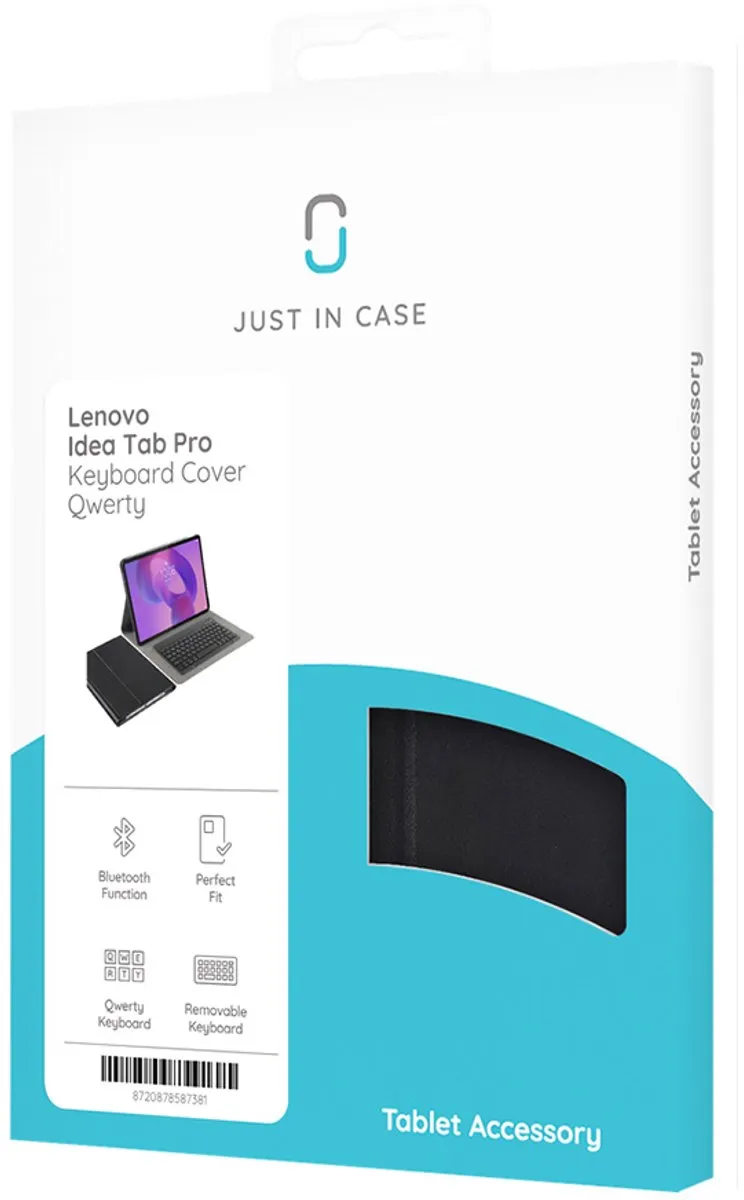 Just in Case Cazy 8587381 Tablethoes met Toetsenbord - Lenovo Idea Tab Pro 12 Zwart