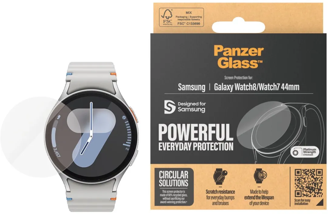 PanzerGlass Powerful Screenprotector Samsung Galaxy Watch 7 44mm - Transparant