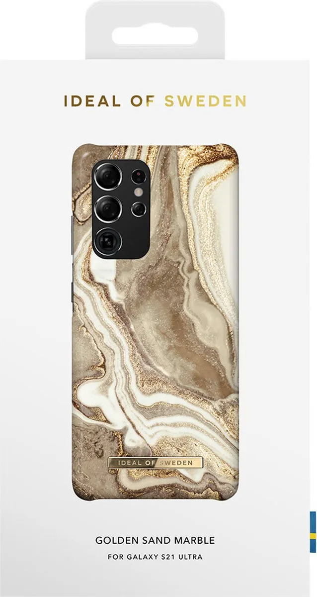 iDeal of Sweden Galaxy S21 Ultra Hardcase Golden Sand Marble - 7340196262893
