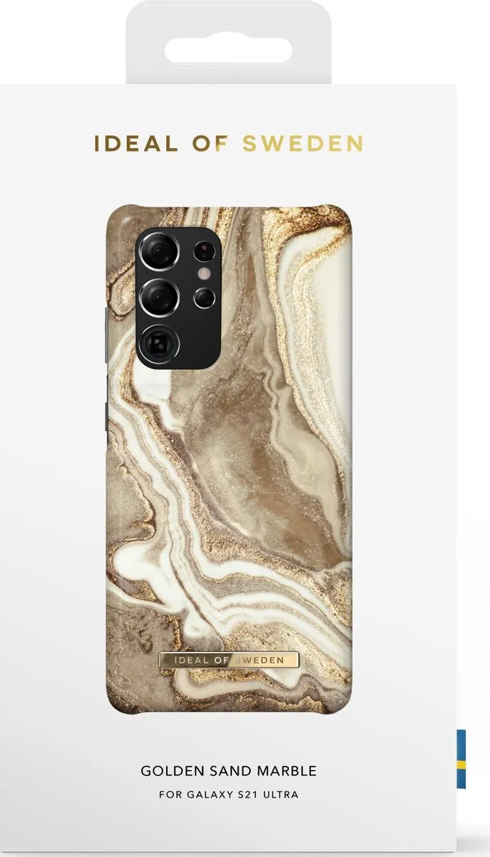 iDeal of Sweden Galaxy S21 Ultra Hardcase Golden Sand Marble - 7340196262893