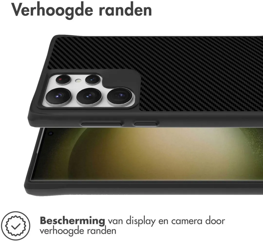 Imoshion Hybrid Carbon Hoesje Samsung Galaxy S24 Ultra - Zwart