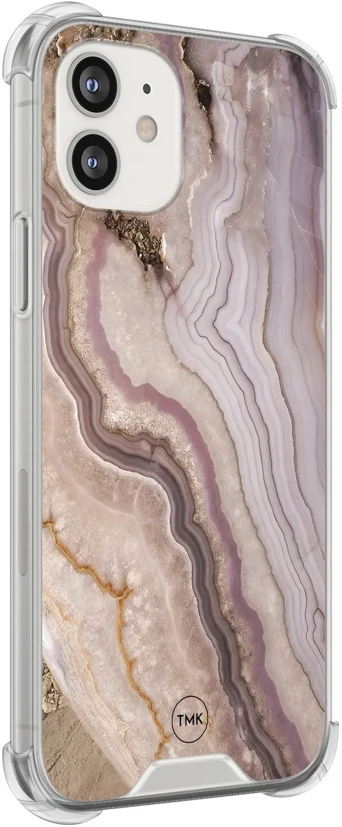 Casevibes iPhone 12 mini Shockproof Hoesje - A/i12m/S/010 - Blush Marble