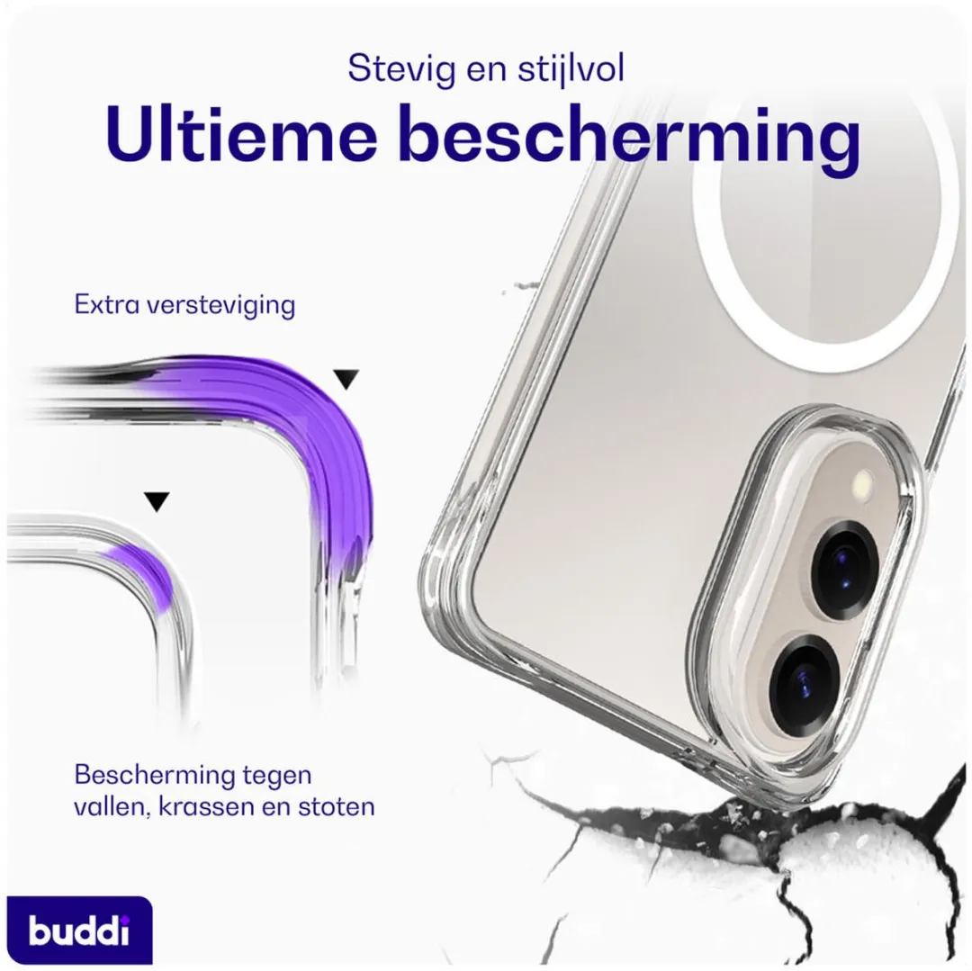 Buddi Core Hoesje Samsung Galaxy S25 Edge - MagSafe - Transparant