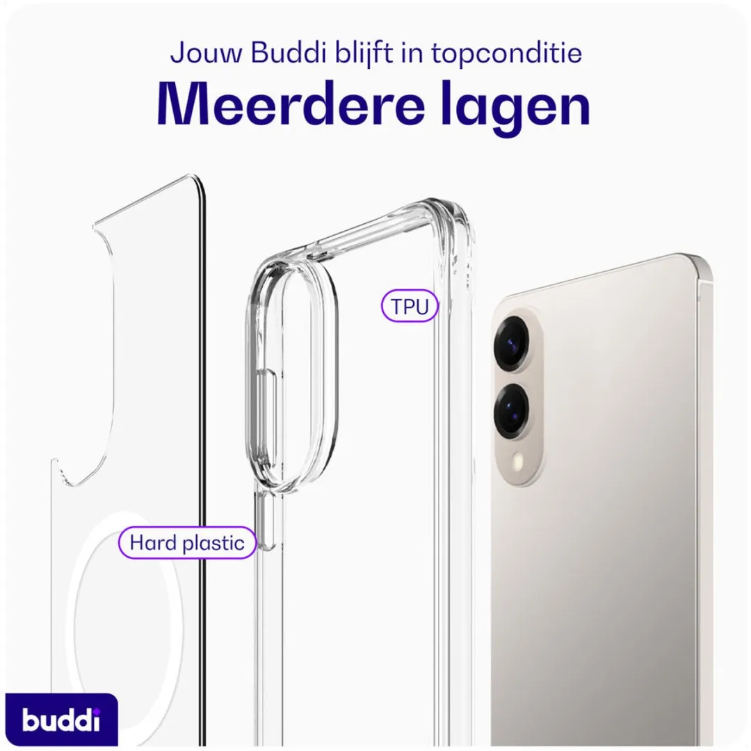 Buddi Core Hoesje Samsung Galaxy S25 Edge - MagSafe - Transparant
