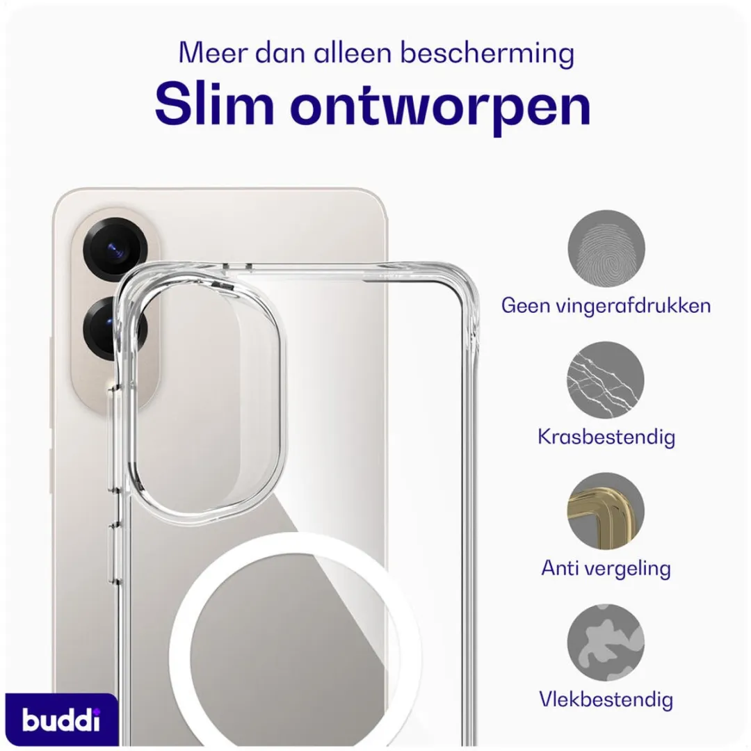 Buddi Core Hoesje Samsung Galaxy S25 Edge - MagSafe - Transparant