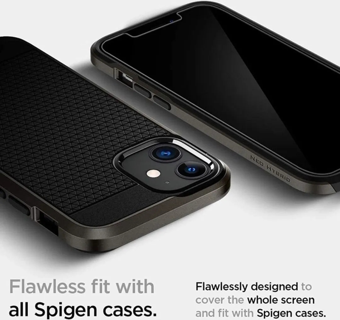 Spigen iPhone 13/13 Pro/14 Privacy Glas - Zwart