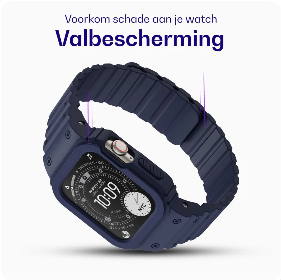 Buddi Forge Bandje & Hoesje Apple Watch 40/41mm - Blauw
