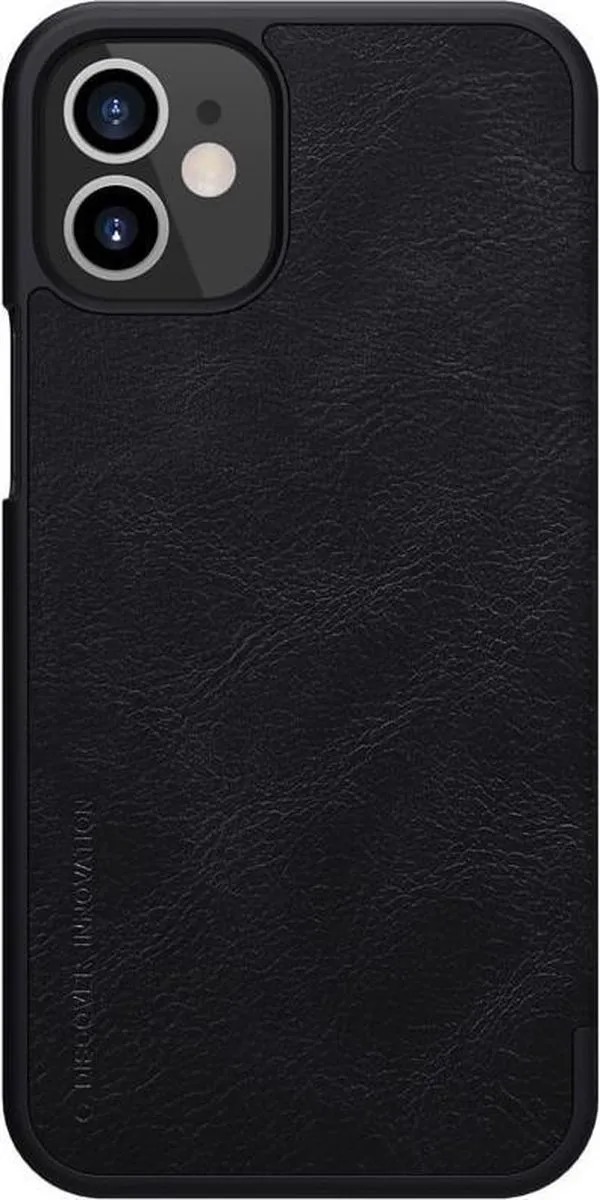 Nillkin Qin Leather Flip Cover iPhone 12 Mini - Zwart - 2 Pasjes - afbeelding 2 van 6