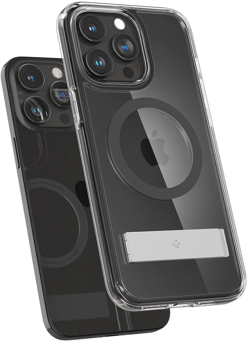 Spigen Ultra Hybrid S MagFit ACS06723 Hoesje - iPhone 15 Pro - Grijs