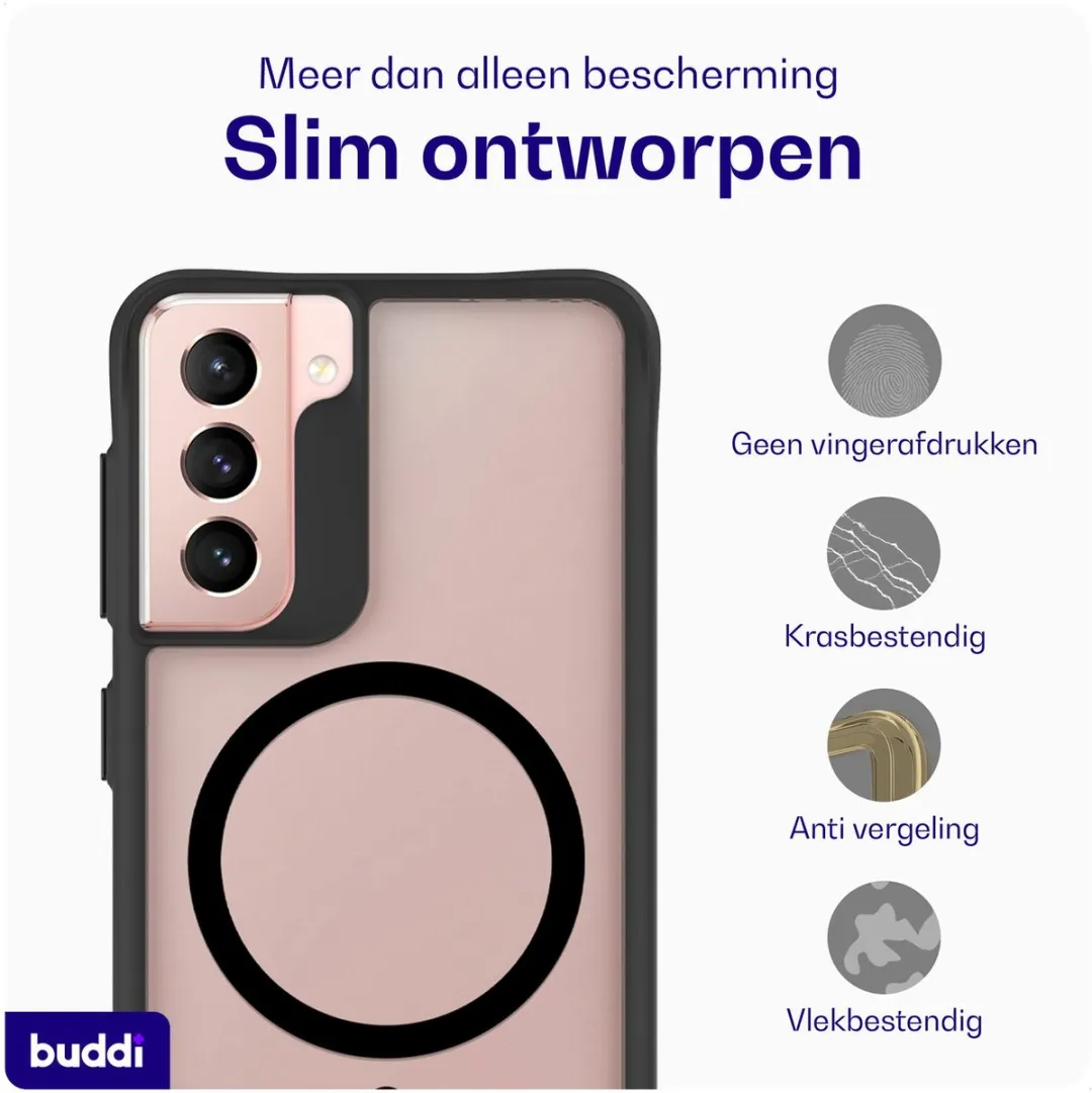 Buddi Hybrid Hoesje Samsung Galaxy S21 - MagSafe - Matte Zwart - afbeelding 6 van 6